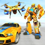 drone robot car transformation android application logo